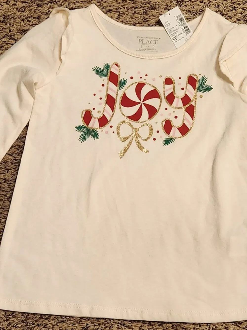 NWT Children's Place Christmas Tee Bundle 5T (4 Shirts) Girls Holiday